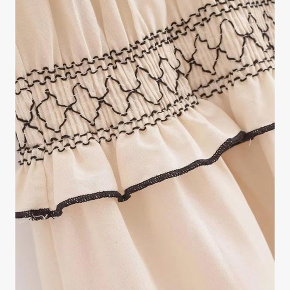 The Good Journey Mara Spaghetti Strap Folk Dress NET Sz L - Picture 3 of 13